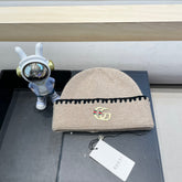 BEANIE HAT IN PEANUT BROWN WOOL 416411