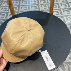 BAKER BOY CAP IN TORTILLA BROWN CALFSKIN 419447