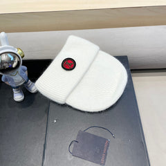 BEANIE HAT IN WHITE WOOL AND RABBIT FUR 433475