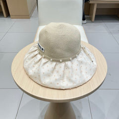 WIDE BRIM HAT IN IVORY STRAW 673033