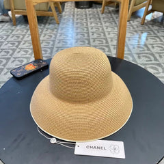 STRAW CLOCHE HAT BROWN 672754