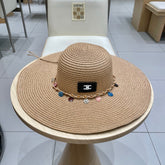 WIDE BRIM HAT MODEL 652183 IN NATURAL WOVEN STRAW