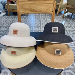 STRAW CLOCHE HAT BLACK 672756