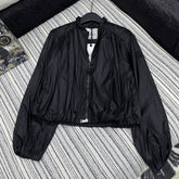 MONCLER ZIP-UP JACKET WITH STAND COLLAR IN BLACK 267979