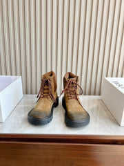 LW SIERRA COMBAT BOOT BROWN AND BLACK SUEDE