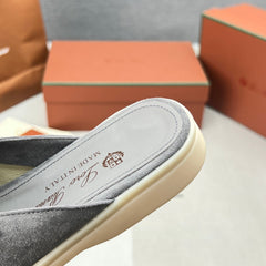 LP SUMMER CHARMS WALK MULES IN GREY SUEDE