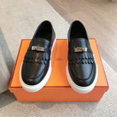 GAME SLIP-ON SNEAKER BLACK WITH TASSELS CALFSKIN