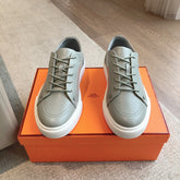 IRWIN SNEAKER LIGHT GRAY CALFSKIN