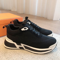 HEROS SNEAKER IN BLACK BREATHABLE MESH FABRIC