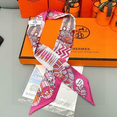 HERMES 25S SILK NECKERCHIEF 86 IN SILK 714347