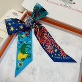 HERMES 25S SILK NECKERCHIEF 86 IN SILK 714353