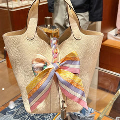 HERMES 25S SILK NECKERCHIEF 86 IN SILK 714363