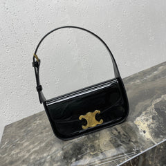 SHOULDER 20 BAG TERENCE IN BLACK PATENT CALFSKIN