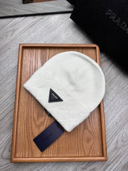 BEANIE HAT IN WHITE WOOL AND RABBIT FUR 342037