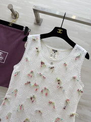 CC Hollow Lace T-shirt White Cotton