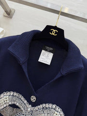 CHANEL 25S BOW EMBELLISHED KNITTED PULLOVER 274