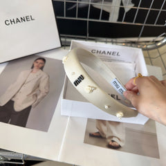 HEADBAND EMBELLISHED FLOWER AND PEARL IN IVORY WHITE SILK 194316