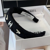 BLACK VOILE AND FABRIC HAIRBAND WITH STICKER 410872