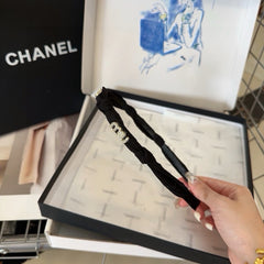 HEADBAND CRYSTALS LOGO IN BLACK VOILE 414443