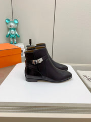 WOMEN'S NEO ANKLE BOOT IN BLACK CALFSKIN