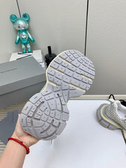 XL FISHNET SNEAKER IN GRAY AND BEIGE MESH, POLYURETHANE, POLYESTER WITH RHINESTONES