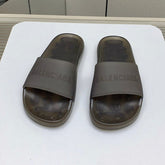 POOL SLIDE SANDAL IN SMOKE BROWN RUBBER