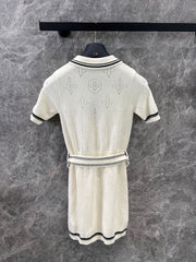 LV 25 White Monogram Wool