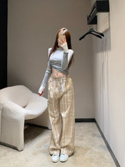 BURBERRY 25S PLAID STRAIGHT-LEG PANTS 091