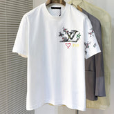 LV T-SHIRT WHITE MIX COLORFUL COTTON 239606
