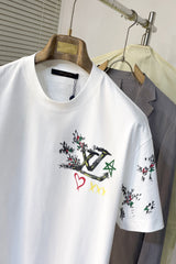 LV T-SHIRT WHITE MIX COLORFUL COTTON 239606
