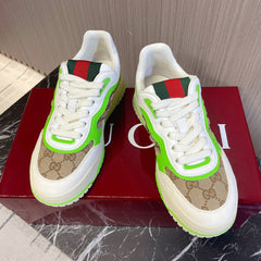 GG Retro Sneakers for Couples White Kelly Green