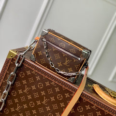 MINI SOFT TRUNK 18 IN BROWN MONOGRAM MACASSAR CANVAS