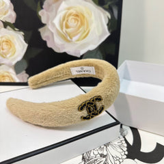 BISCOTTI YELLOW SHEARLING HEADBAND 151382