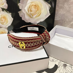 RUBY RED MIX LIGHT YELLOW FABRIC HEADBAND 168586