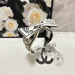 BLACK MIX WHITE SILK HEADBAND 168590