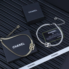 25S MIRROR CHAIN DOUBLE C NECKLACE
