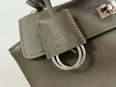 RODEO SMALL BAG 29 IN KHAKI GREEN SMOOTH CALFSKIN SILVER HARDWARE