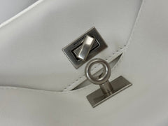 RODEO SMALL BAG 29 IN WHITE SMOOTH CALFSKIN SILVER HARDWARE