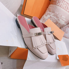 0Z Mule Fringed Light Pink