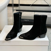 ANKLE BOOTS 45 MM IN BLACK SUEDE
