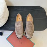 CLASSIC LOAFERS IN LIGHT TAUPE SUEDE