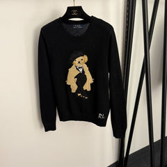 RALPH LAUREN 25S PULLOVER SWEATER WITH BEAR EMBROIDERY 258