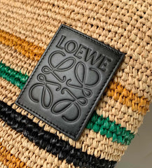 LOE 30 SLIT BAG IN COLORFUL RAFFIA AND CALFSKIN