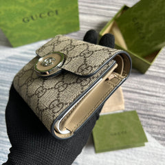 MINI WALLET 11 IN BEIGE MIX BROWN CANVAS