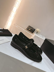 mary jane flat black patent calfskin