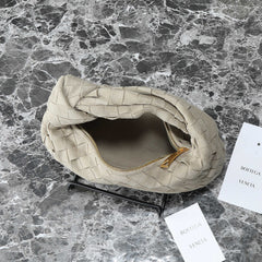 BOTTEGA VENETA 25S MINI JODIE 28 IN MUTED TAUPE SUEDE GOLD HARDWARE