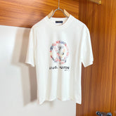 LV T-SHIRT IN WHITE PURE COTTON COLORFUL LOGO 238925