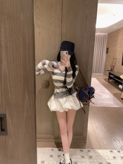 MIUMIU TOP AND SKIRT SET STYLE 443