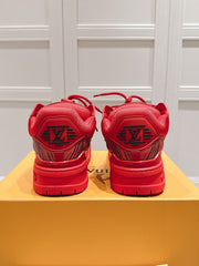 LV TRAINER MAXI LV X PARK SEO-BO IN RUBY RED CALFSKIN