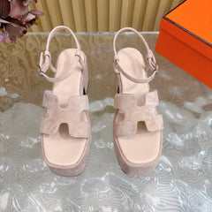JAM 30 SANDAL IN BABY PINK VELVET
